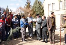 گزارش تصویری از آئیین درختکاری و تقدیر ازهمکاران فضای سبز دانشگاه